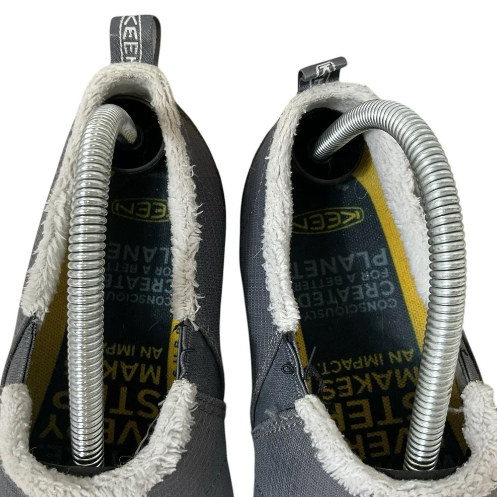 Keen Shoes Mens 9‎ Howser II Sneakers Slip On Flats 1023998 Gray Fabric Casual
